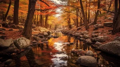 عکس سیمفونی پاییزی با رنگ های زنده و زیبای طبیعت در فصل خزان