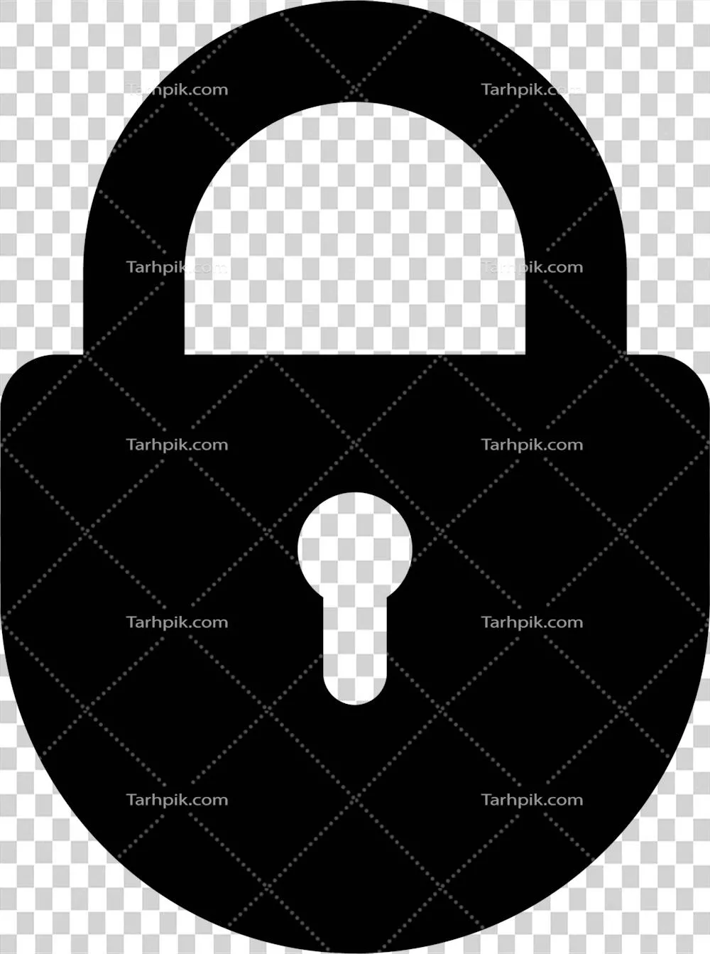 عکس دوربری آیکون قفل در سبک فلت به همراه طراحی زیبا و مدرن