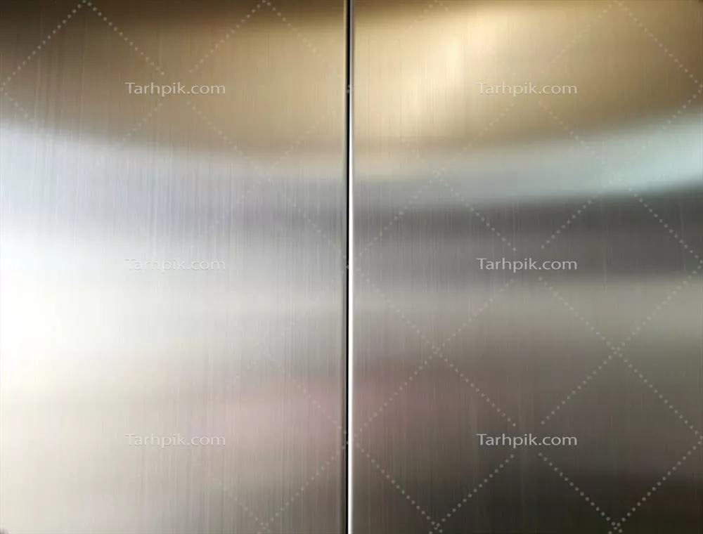 عکس صفحه بزرگ استیل ضد زنگ با نور ملایم برای پس زمینه در آسانسور