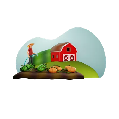 عکس دوربری زنی کشاورز در حال آبیاری سبزیجات - تصویر سه بعدی جذاب
