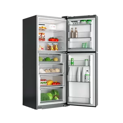 عکس دوربری یخچال هوشمند طراحی شده با هوش مصنوعی بر روی پس زمینه شفاف