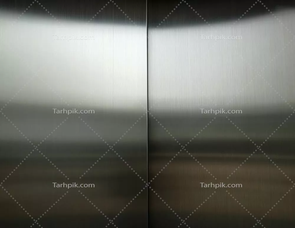 عکس صفحه بزرگ استیل ضد زنگ با نور ملایم برای پس زمینه در آسانسور