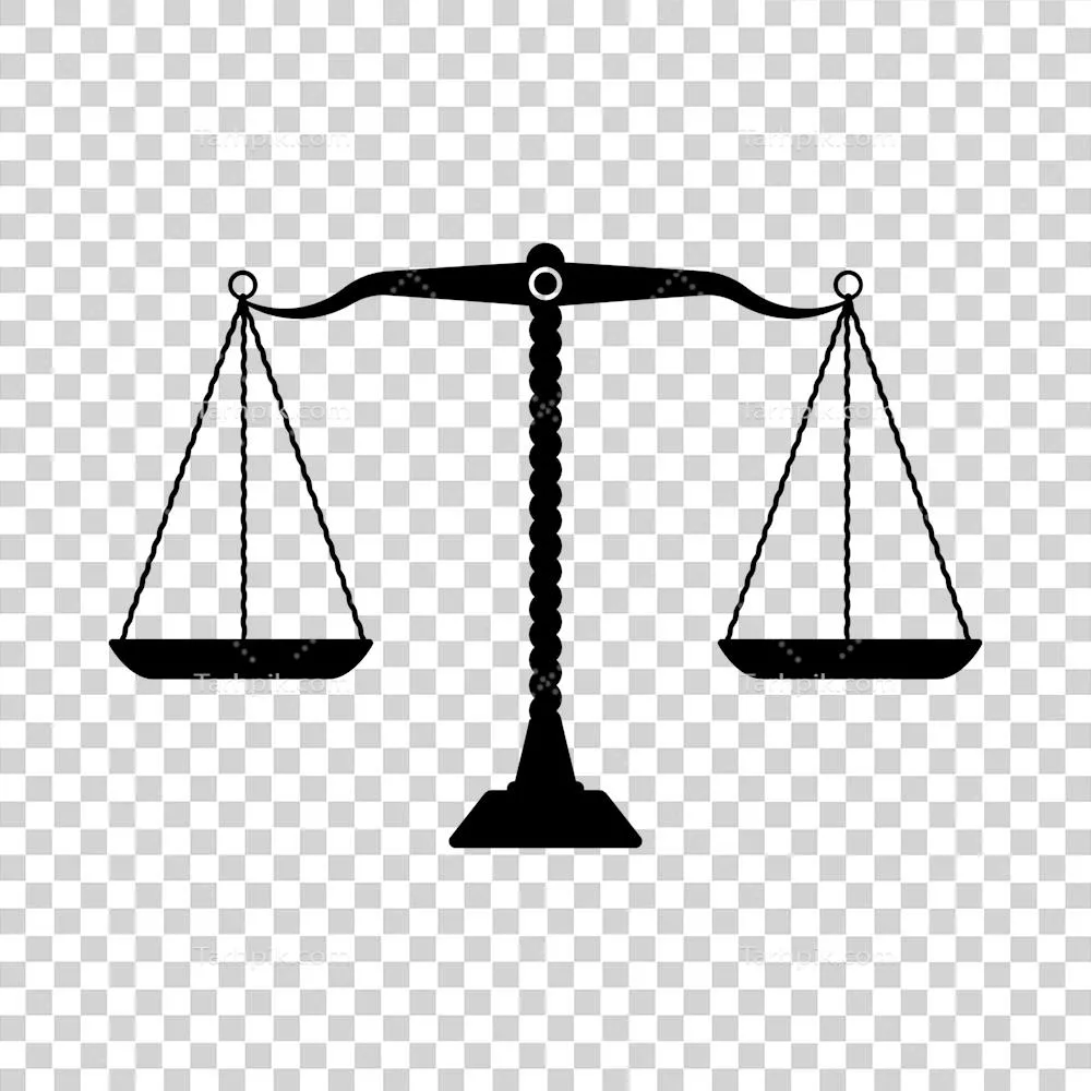 عکس دوربری نماد ترازوی عدالت: نمادی از انصاف و تعادل در جامعه