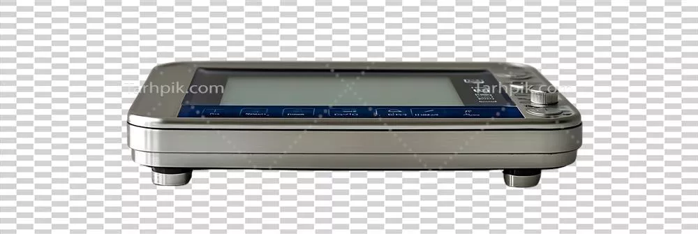 عکس دوربری ترازو دیجیتال استیل ضد زنگ با طراحی شفاف برای اندازه گیری دقیق وزن