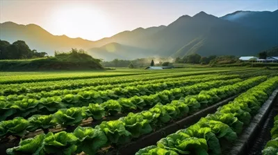 عکس رشد کاهو در مزارع کشاورزی با استفاده از فناوری هوش مصنوعی