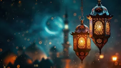 عکس پس زمینه ای زیبا و منحصر به فرد برای ماه رمضان با فضای خالی