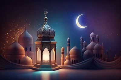عکس تصویری زیبا از پس زمینه تعطیلات رمضان با طراحی هنری و خلاقانه