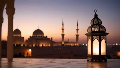 عکس پس زمینه لوکس اسلامی برای ماه رمضان با طراحی هوش مصنوعی
