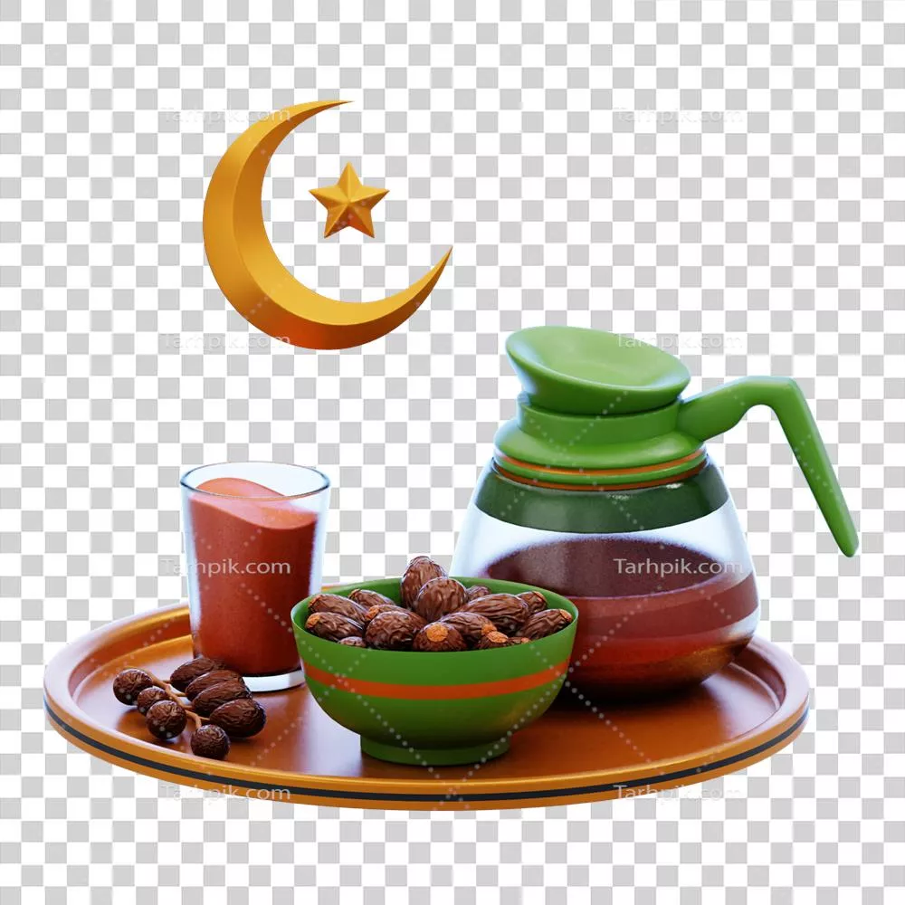 عکس دوربری آیکون سه بعدی ماه رمضان و عید فطر به صورت گرافیکی و زیبا