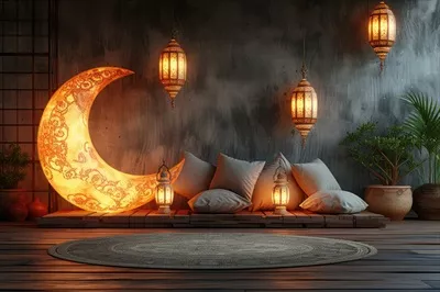 عکس پس زمینه ای حرفه ای با حال و هوای رمضان و برکت های آن