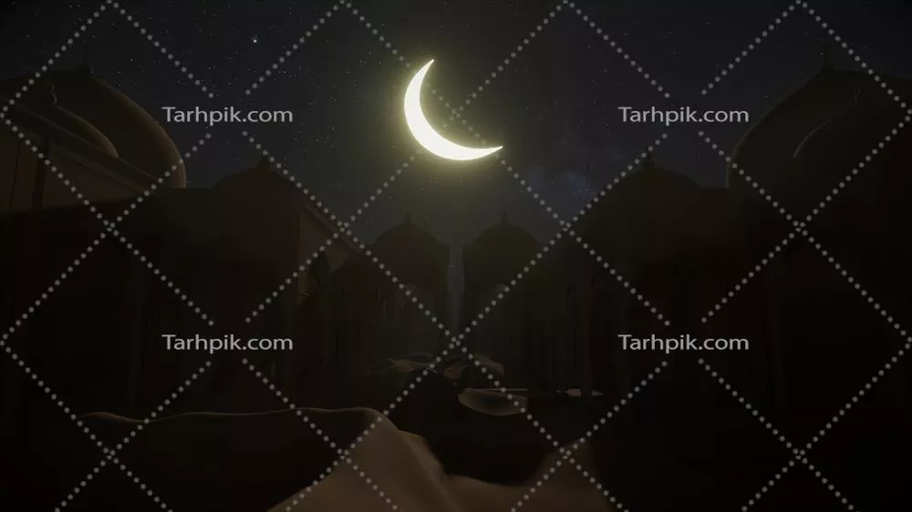 عکس تصویری سه بعدی از صحنه جشنواره اسلامی و رمضان برای تبلیغات