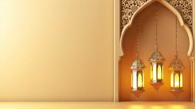 عکس فریم پس زمینه ای زیبا برای ماه رمضان با فضای خالی برای متن شما
