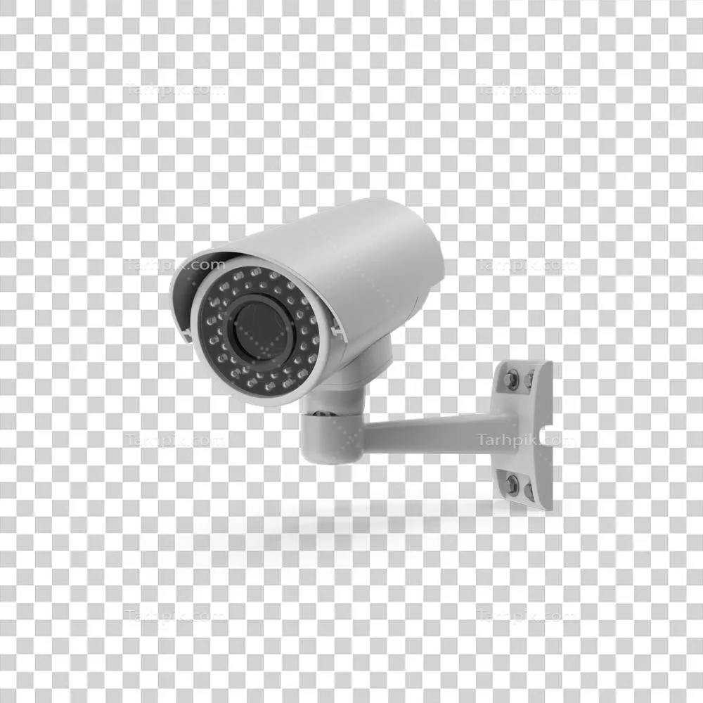 عکس دوربری دوربین مداربسته امنیتی سفید رنگ با کیفیت بالا و طراحی مدرن