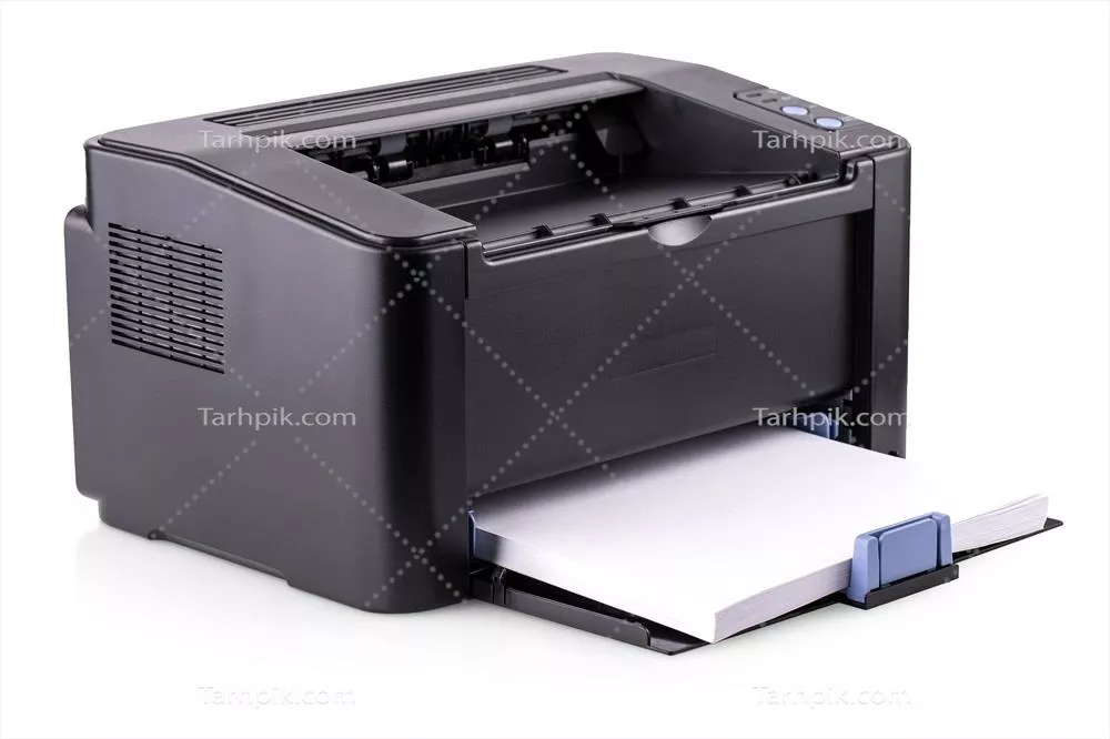 عکس پرینتر لیزری خانگی مدرن و جمع و جور با طراحی زیبا و کارآمد