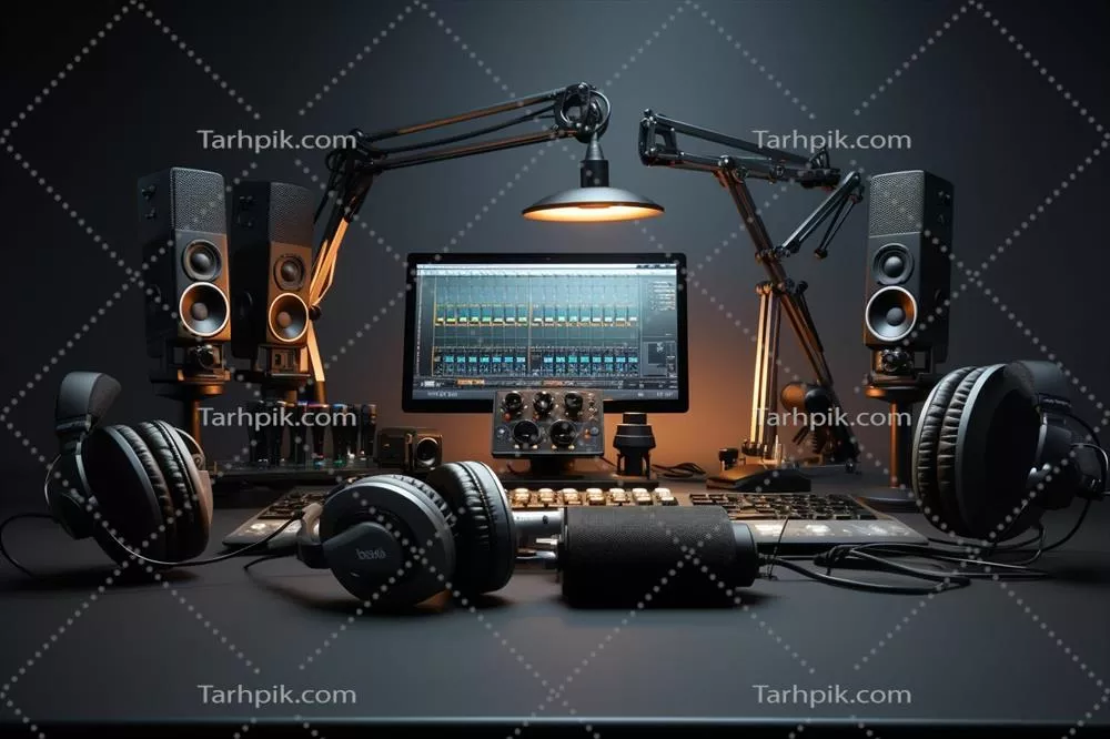 عکس تصاویری خلاقانه و حرفه ای از ضبط صدا با استفاده از هوش مصنوعی