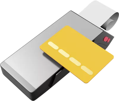 عکس دوربری ترمینال پرداخت NFC با قابلیت اتصال GPRS و رسید کاغذی - شبیه سازی 3D