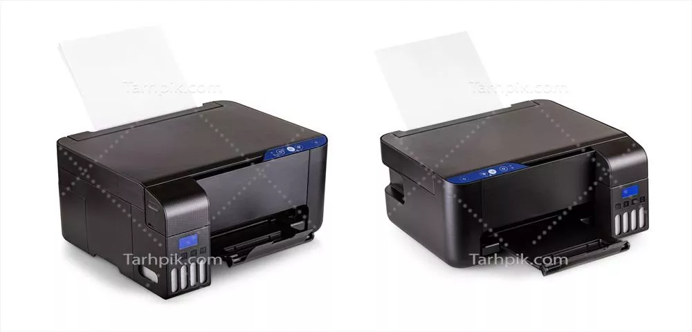 عکس پرینتر خانگی مدرن و جمع و جور با طراحی رنگی و زیبا