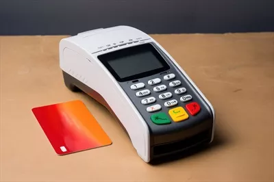 عکس خواننده کارت اعتباری هوشمند و کارت اعتباری دیجیتال با طراحی مدرن