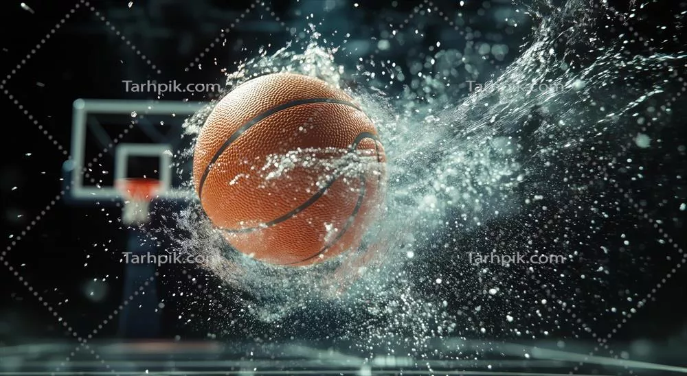 عکس لحظه هیجان انگیز پرتاب توپ بسکتبال به داخل آب در حین بازی