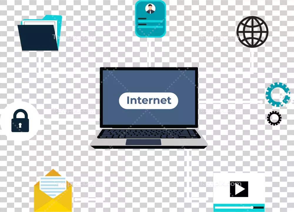 عکس دوربری خدمات اینترنتی و ارتباطات آنلاین: اشتراک فایل، ایمیل و تماشای ویدیوها