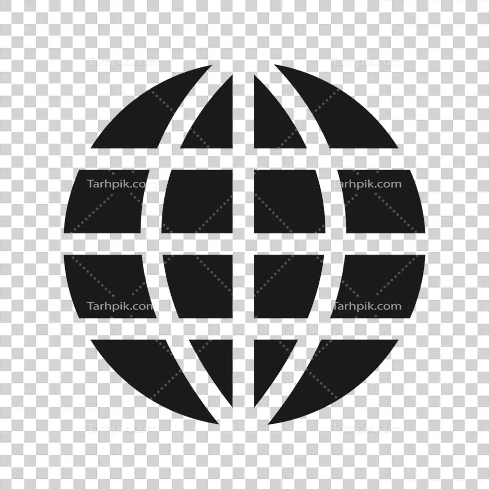 عکس دوربری آیکون وب: نماد طراحی شده برای وبسایت و اینترنت به صورت خطی