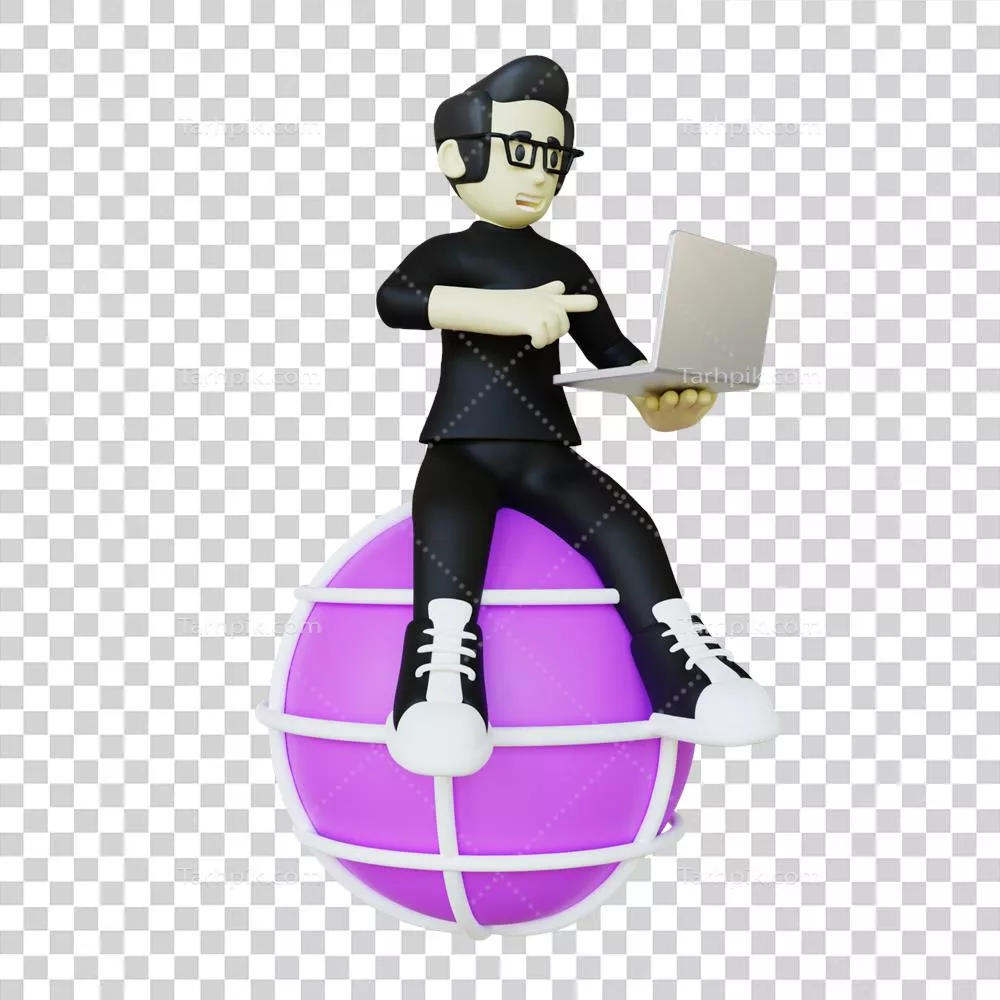 عکس دوربری برنامه نویس اینترنت اشیاء با شخصیت سه بعدی خلاق و نوآور