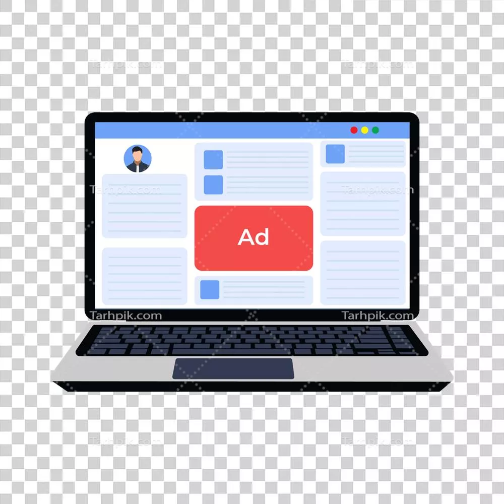 عکس دوربری طراحی تبلیغات آنلاین و نمایش آن ها در وب سایت ها و اپلیکیشن ها