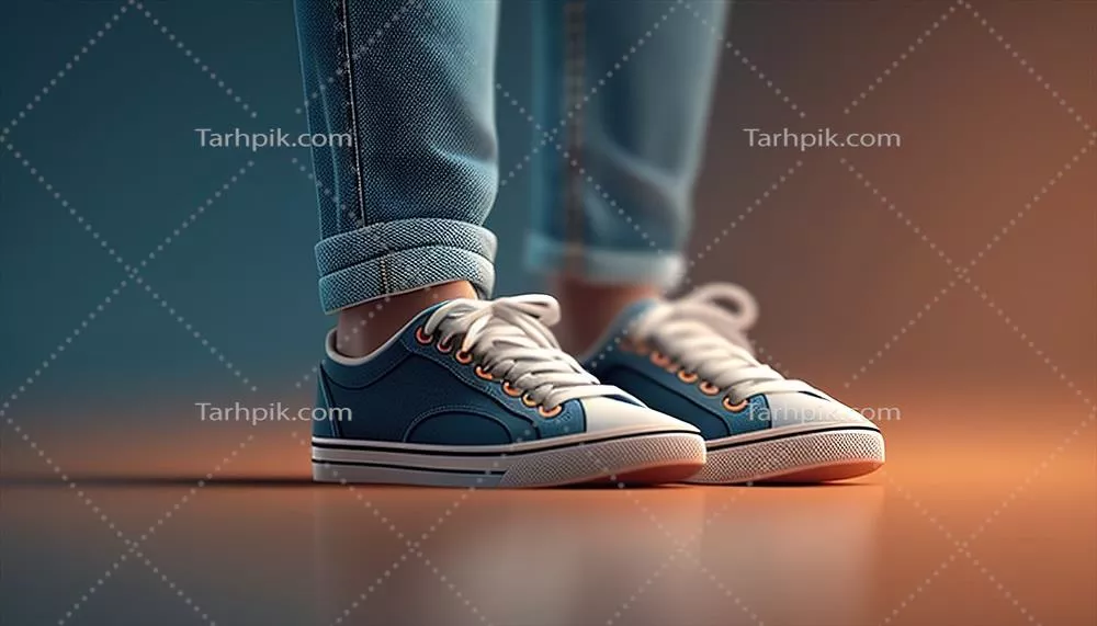 تصویرسازی دیجیتال از پاهای دارای کفشهای شیک با استفاده از هوش مصنوعی