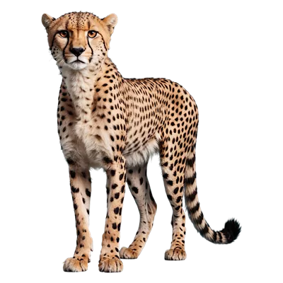 چیتای ایجاد شده توسط هوش مصنوعی بر روی پس زمینه شفاف
