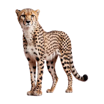 چیتای تولید شده با هوش مصنوعی بر روی زمینه شفاف و بدون پسزمینه