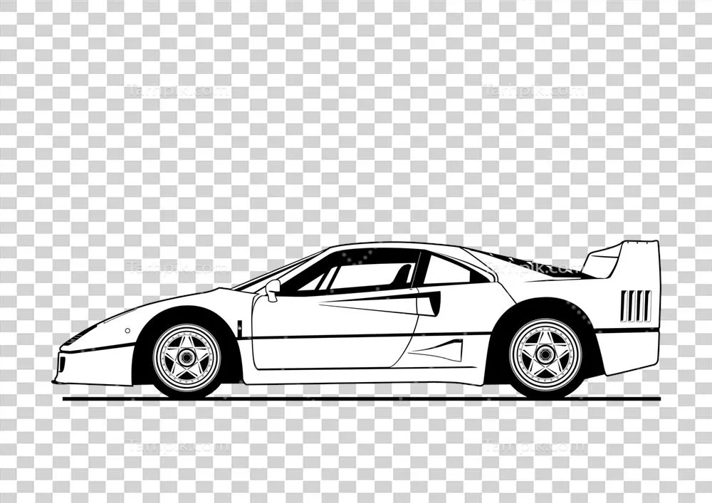 فرمت فایل سیلویت سوپرکار برای رنگ آمیزی و سرگرمی خلاقانه