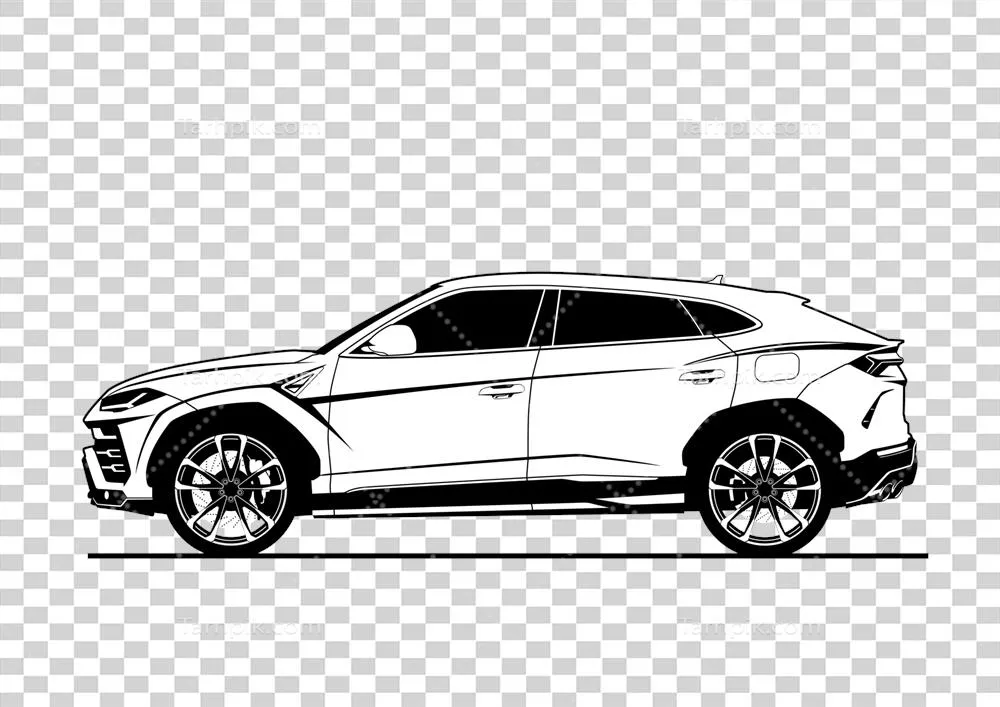فرمت فایل سیلوئت خودروی سوپرکار برای رنگ آمیزی و خلاقیت کودکان