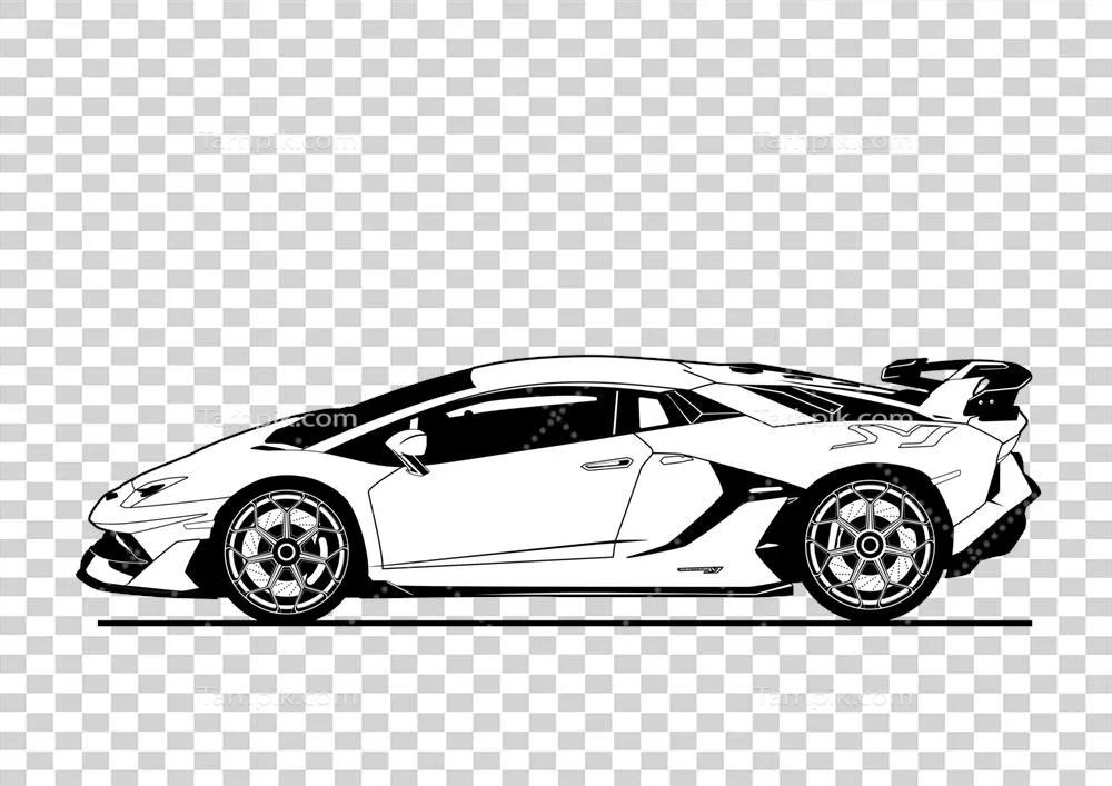 فرمت فایل سیلویته سوپرکار برای رنگ آمیزی و خلاقیت هنری