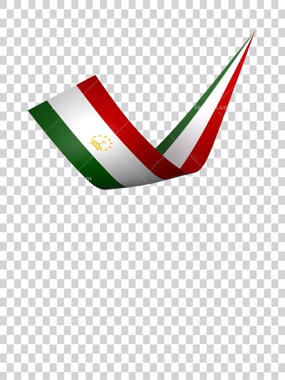 طراحی عنصر پرچم تاجیکستان برای بنر روز استقلال ملی و ربان