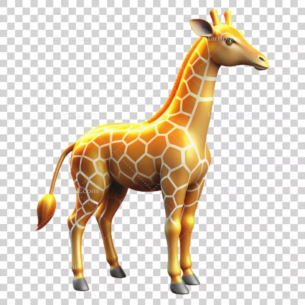 هنر حیوانات با تصویر زرافه طلایی و جذابیت منحصر به فرد آن