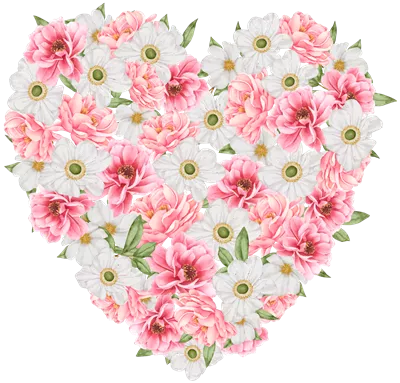 کلیپ آرت گل های آبی رنگ برای ولنتاین با طراحی خاص