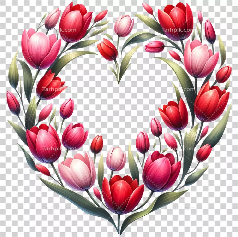 تاج گل زیبا به شکل قلب با گلهای پامچال برای مراسم نامزدی، عروسی و ولنتاین