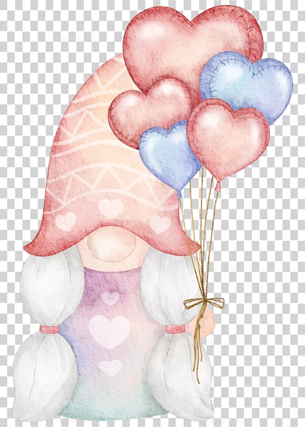 کلیپ آرت گلمی های ولنتاین با طراحی آبرنگی و زیبا