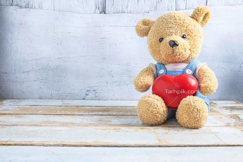 خرس عروسکی روز ولنتاین با قلب جذاب برای ابراز عشق و محبت