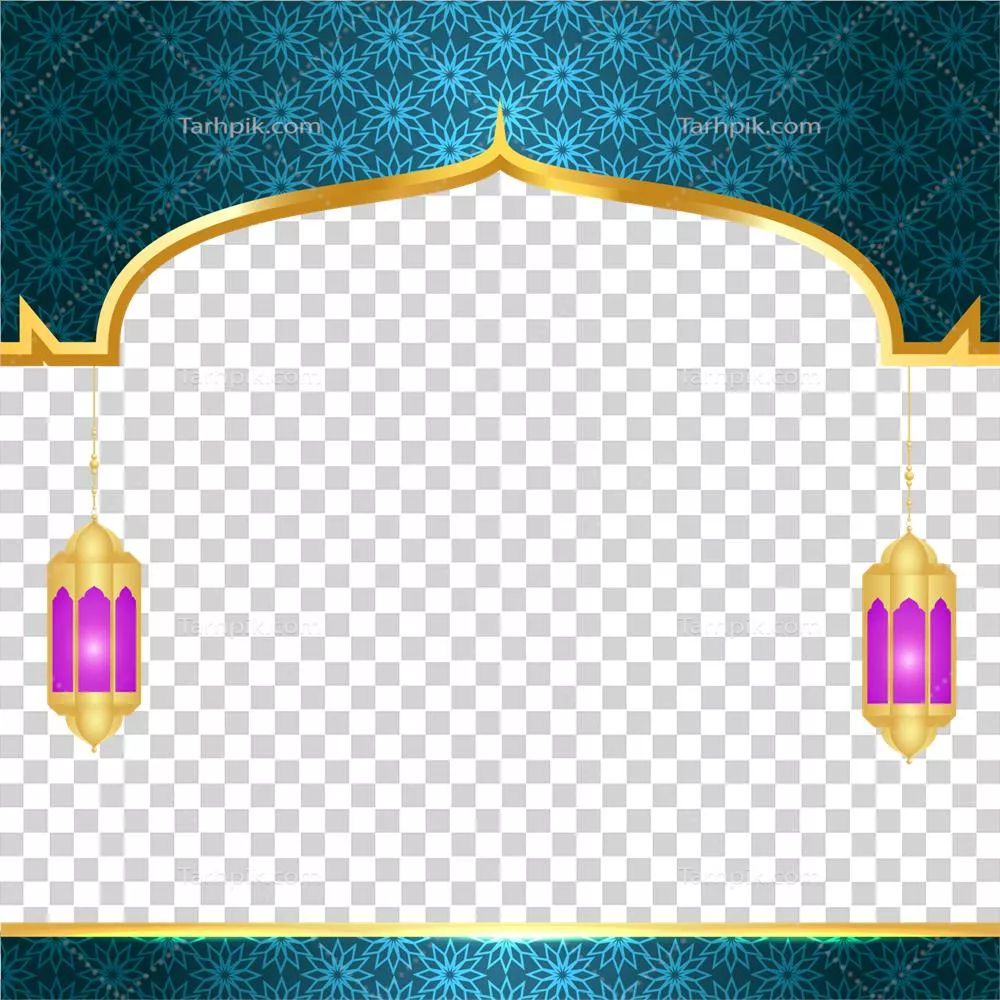 پس‌زمینه لوکس اسلامی عربی سبز با الگوهای هندسی و زینت زیبا