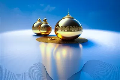 تصویر سه بعدی مسجد و چراغ ویژه رمضان کریم برای طراحی بنر رسانه های اجتماعی