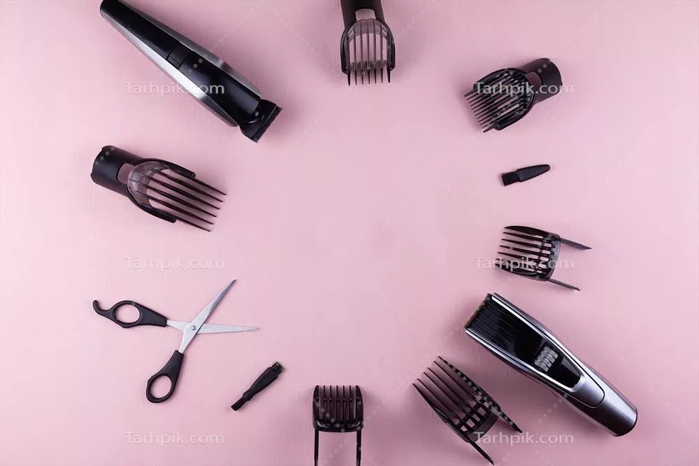 ماشین اصلاح موی زنانه با پسزمینه صورتی زیبا و جذاب