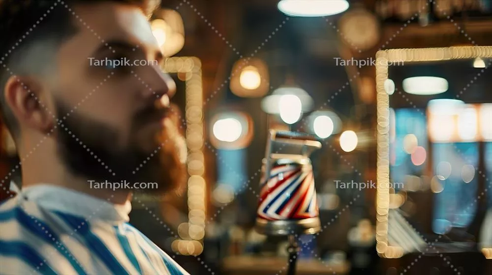 آرایشگاه کمرنگ با سبکهای آرایشگری و مدل موی مشتری در کادر