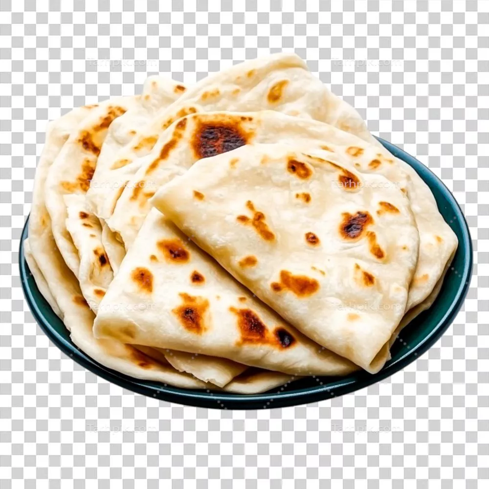 نان لواش تازه‌پخته با نقاط قهوه‌ای طلایی روشن بر روی آن
