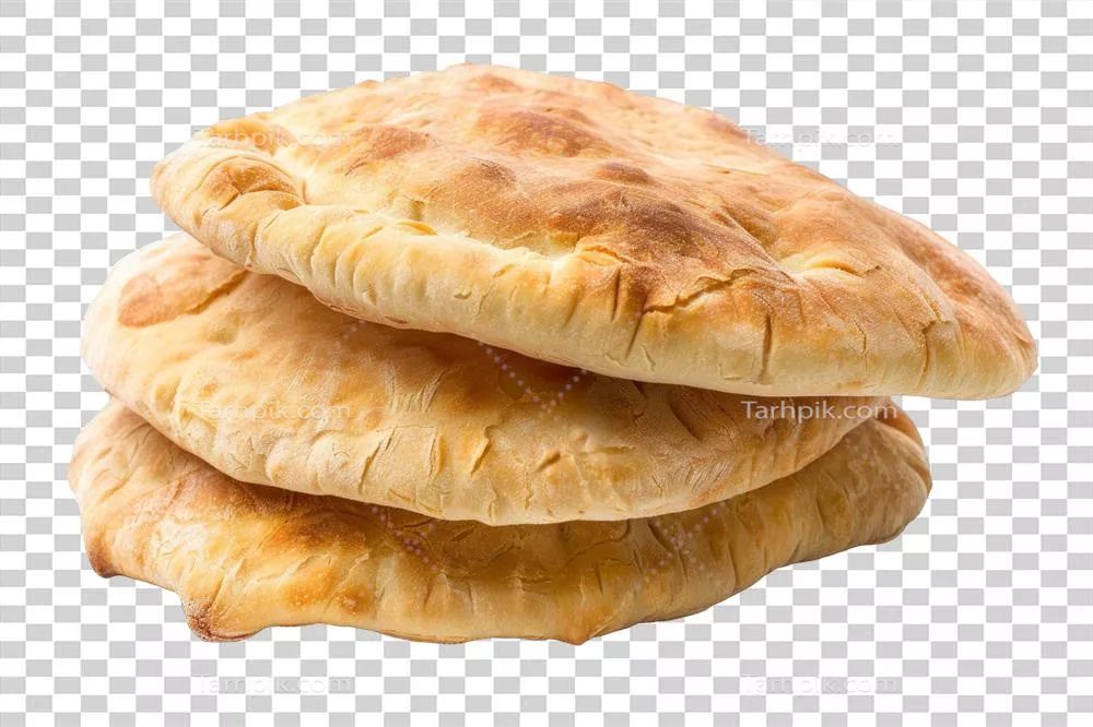 سه تکه نان روی هم قرار گرفته برای تهیه ساندویچ خوشمزه