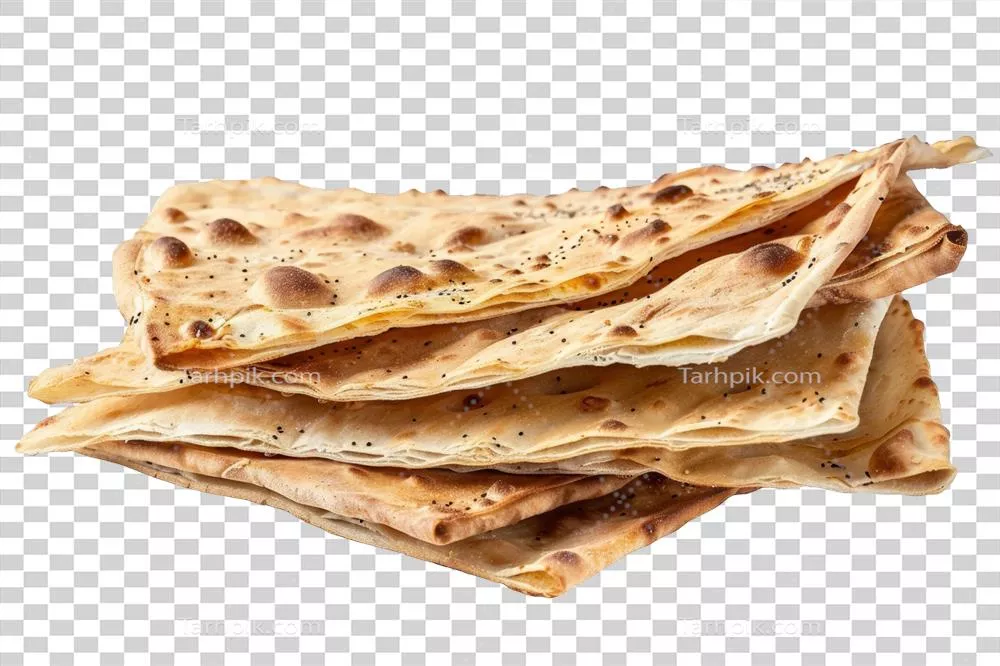 پشته‌ای از نان لواش خوشمزه و ترد برای لذت بردن از طعم ایرانی