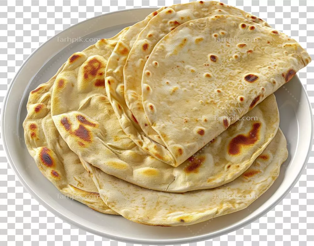 نان با کیفیت بالا در پسزمینه شفاف و زیبای اینترنتی