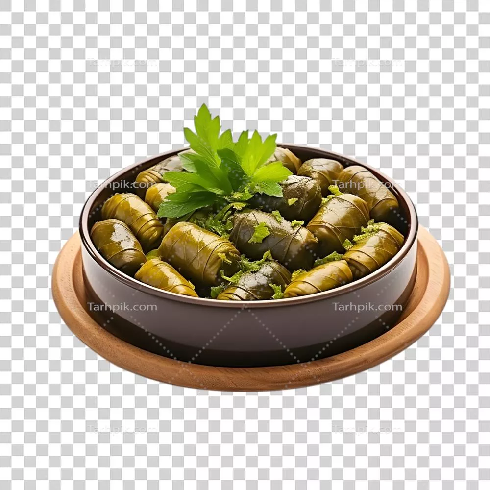 تصویری از دلمه غذایی تولید شده توسط هوش مصنوعی با پس‌زمینه شفاف