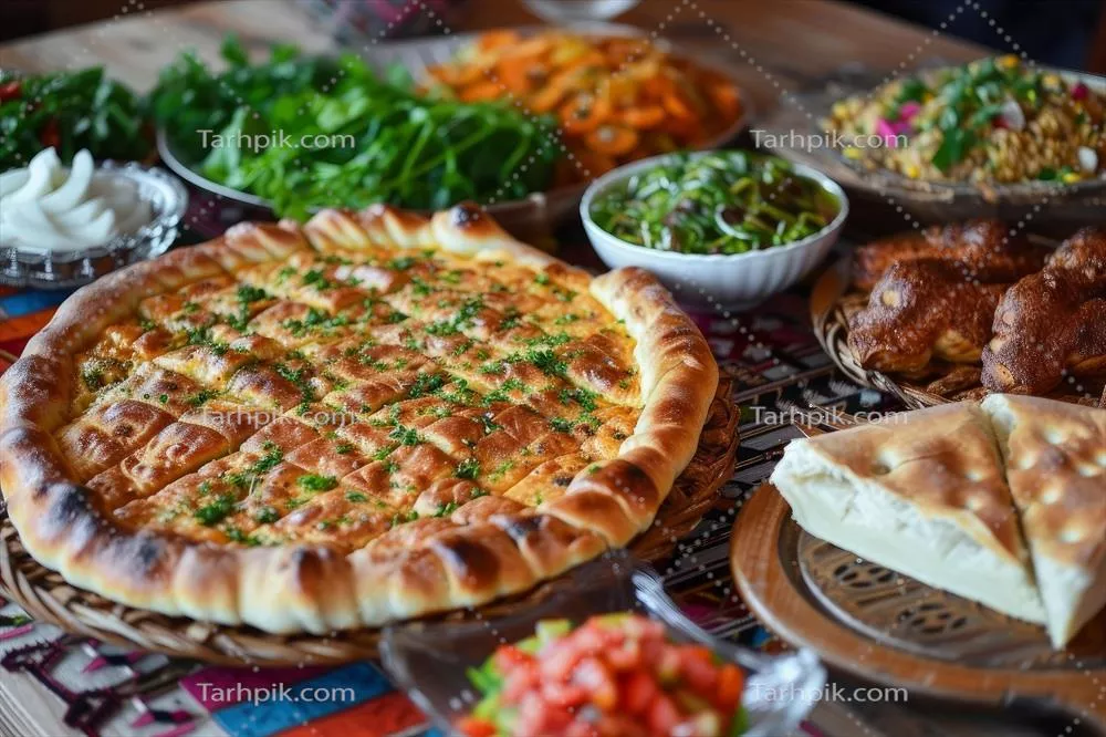 جشن لذیذ و سنتی بر روی سفره‌ای روستایی با طعم‌های خاص