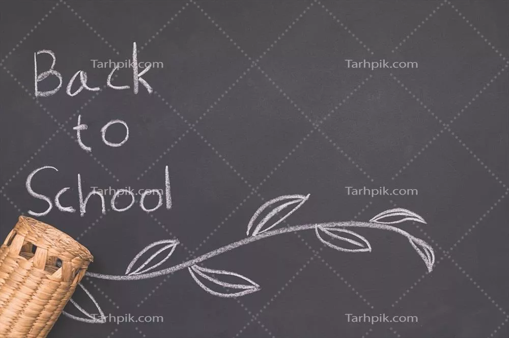 کلمات مرتبط با بازگشایی مدارس نوشته شده بر روی تخته سیاه